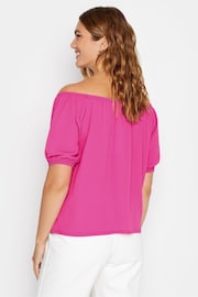 Long Tall Sally Pink Puff Sleeve Top - Image 3 of 4