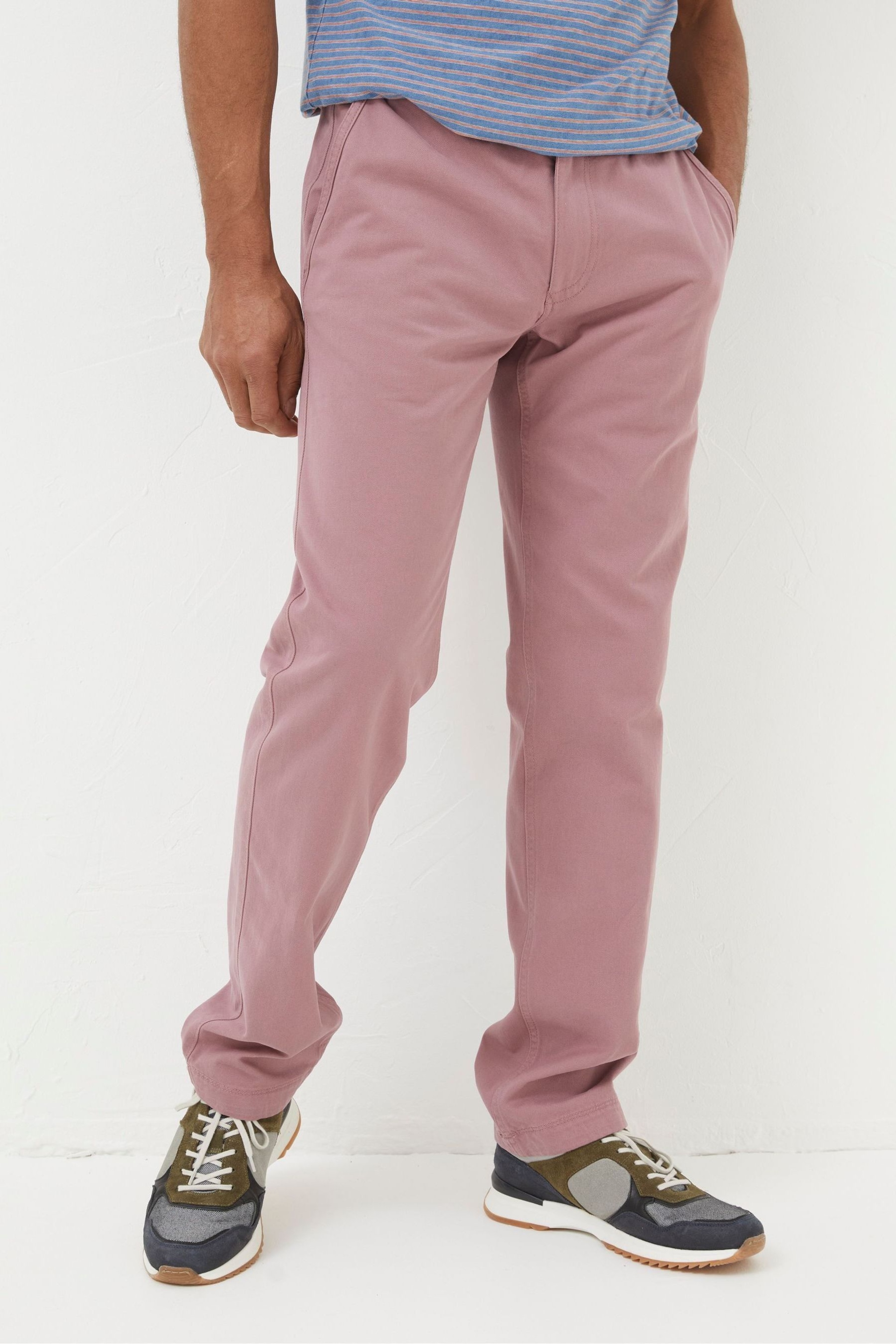 FatFace Pink Modern Coastal Chinos Trousers - Image 1 of 5