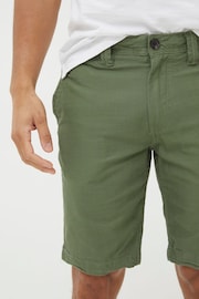 FatFace Green Stow Flat Front Shorts - Image 3 of 4
