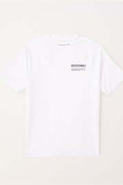 Abercrombie & Fitch Short Sleeve Logo Rash White Vest - Image 1 of 4