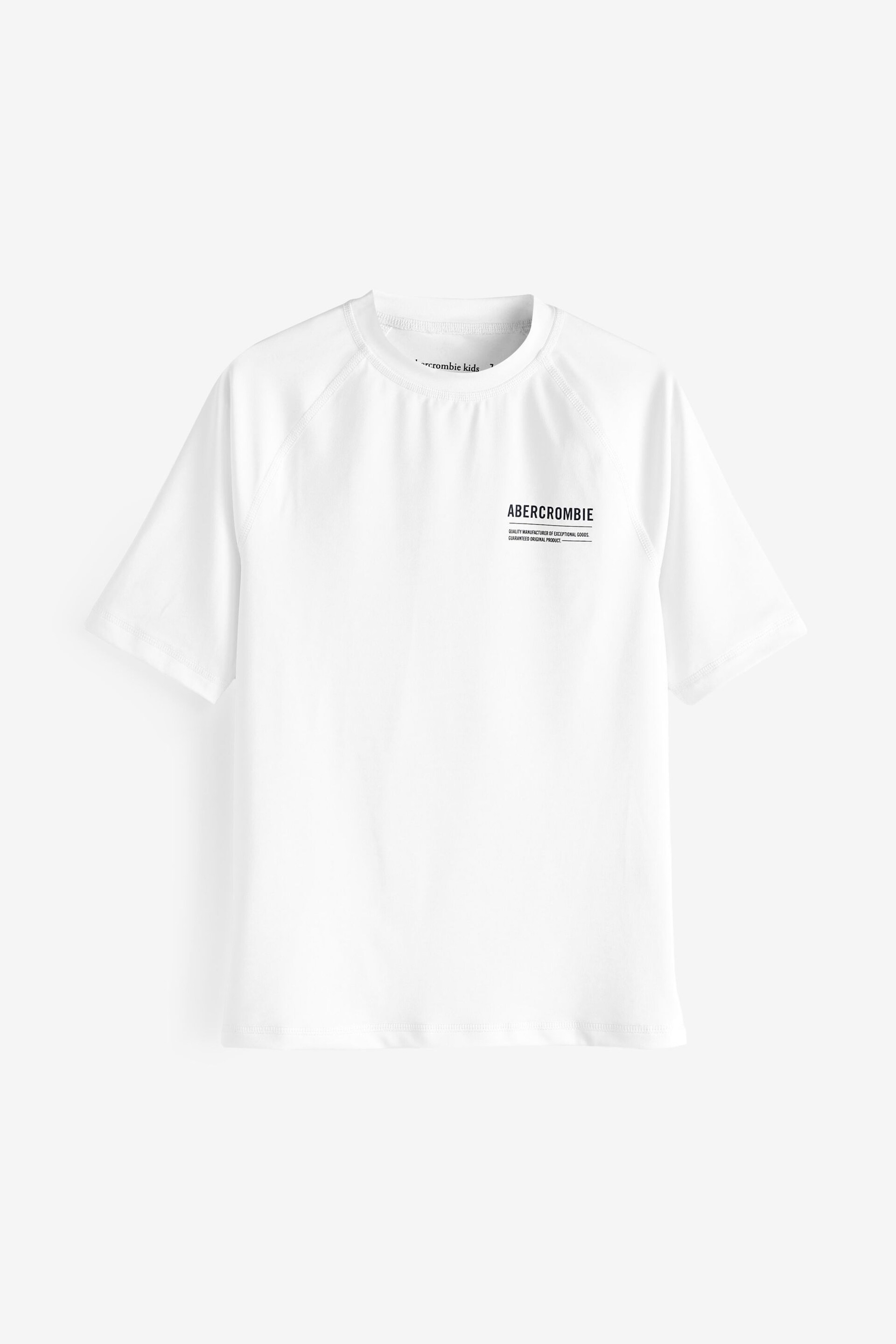 Abercrombie & Fitch Short Sleeve Logo Rash White Vest - Image 2 of 4