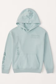 Abercrombie & Fitch Blue Relaxed Fit Graphic Hoodie - Image 1 of 4