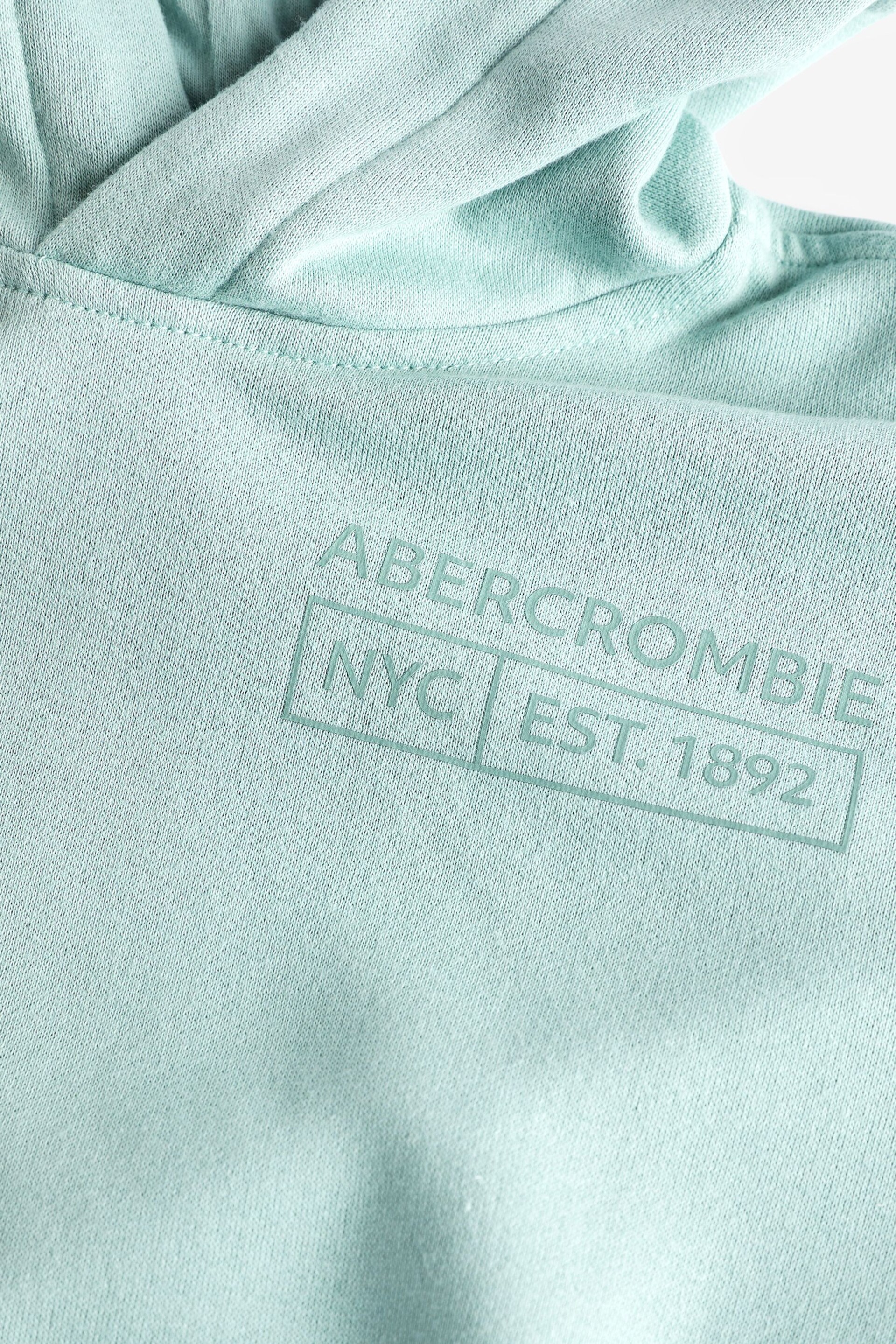 Abercrombie & Fitch Blue Relaxed Fit Graphic Hoodie - Image 4 of 4