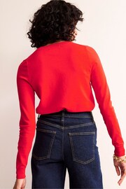 Boden Red Catriona Cotton Cardigan - Image 2 of 5