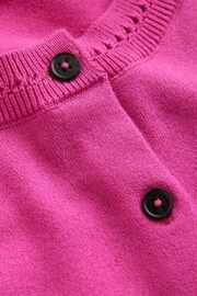 Boden Dark Pink Catriona Cotton Cardigan - Image 6 of 6