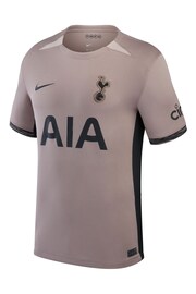 Nike Grey Chrome Tottenham Hotspur Third Stadium Shirt 2023-24 Kids - Image 2 of 3