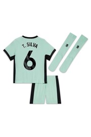 Nike Green Chelsea Third Stadium Kit Shirt 2023-24 Little Kids - Image 2 of 3