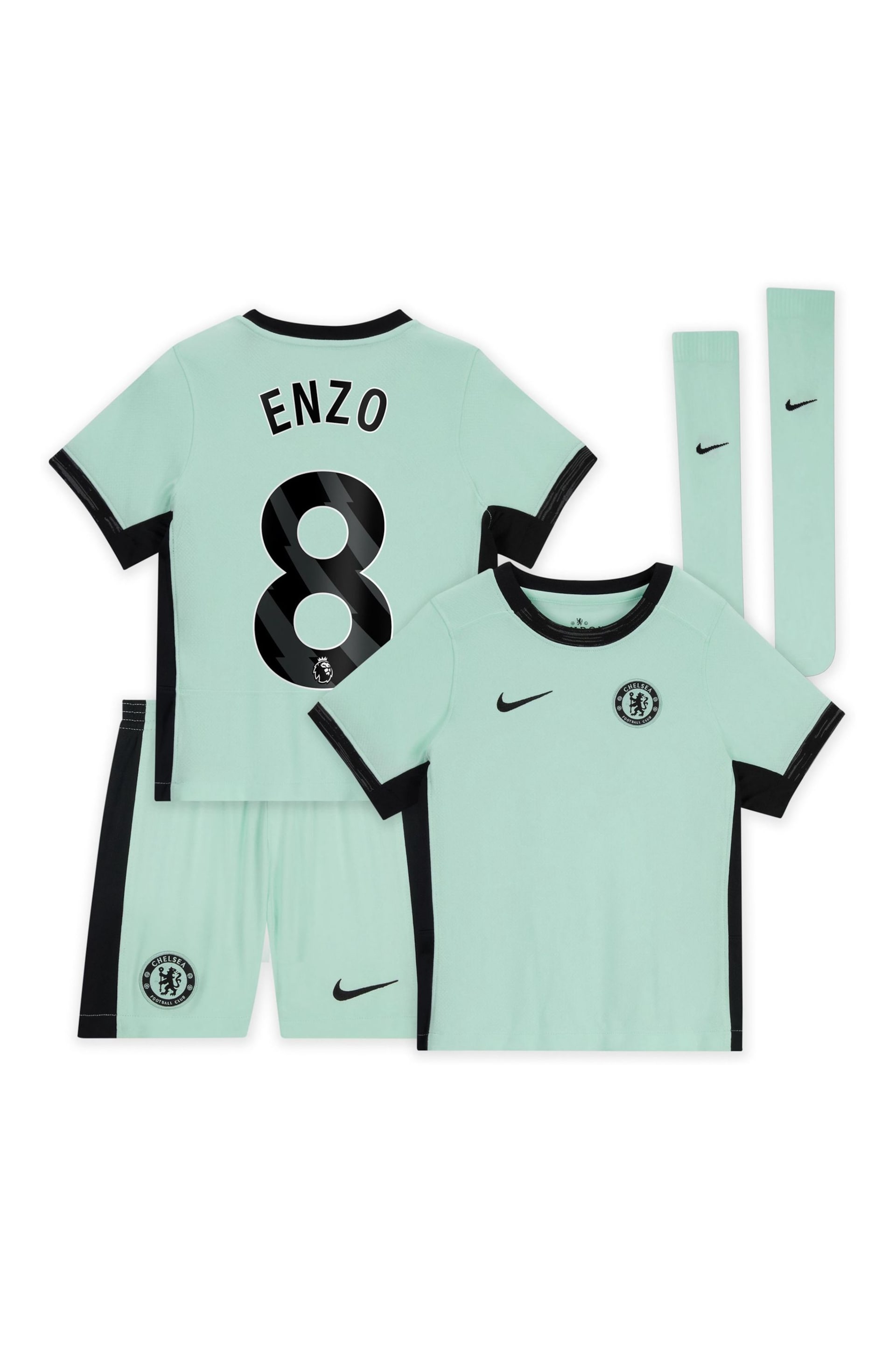 Nike Green/ Black Chelsea Third Stadium Kit Shirt 2023-24 Little Kids - Image 1 of 3