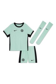 Nike Green/ Black Chelsea Third Stadium Kit Shirt 2023-24 Little Kids - Image 2 of 3