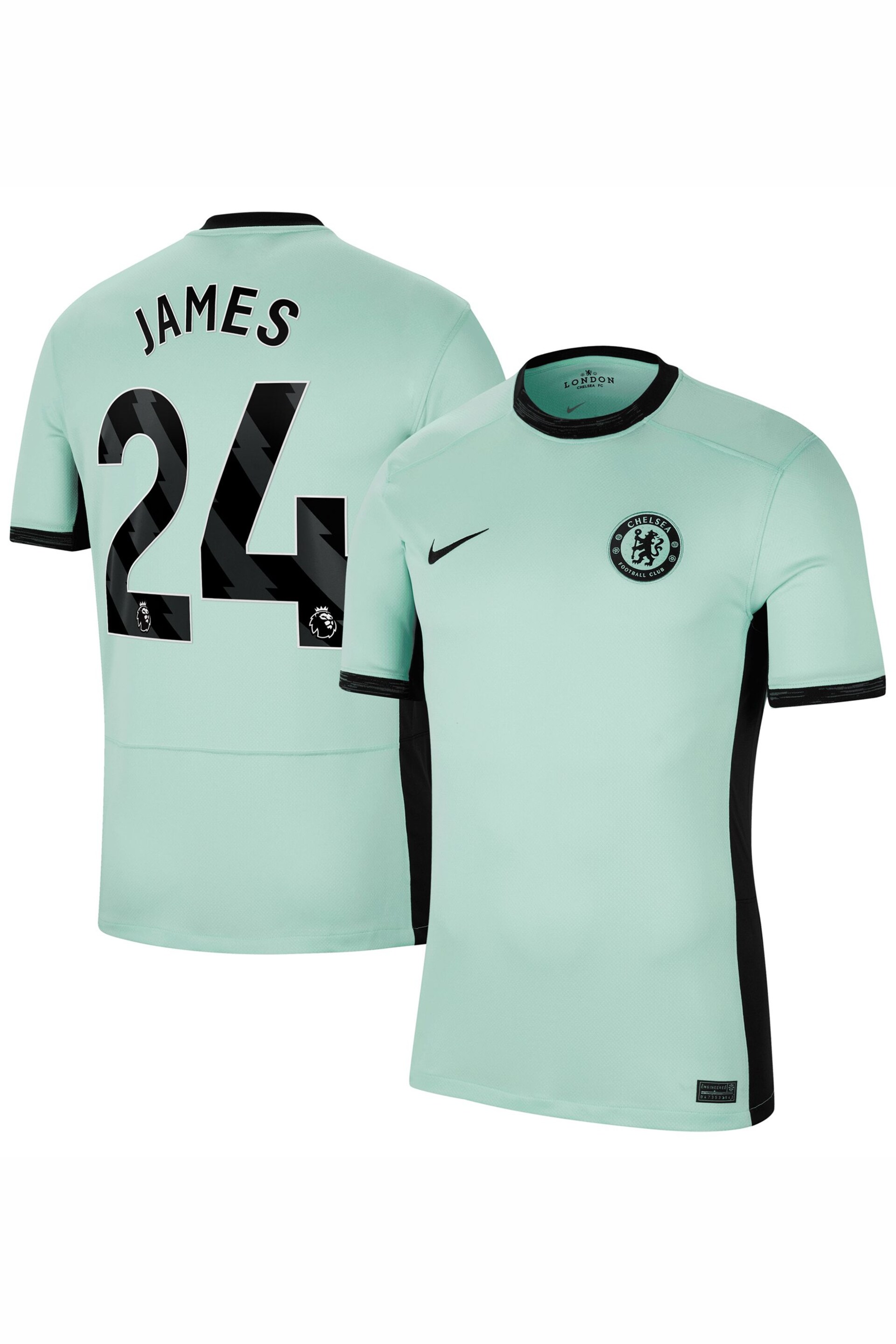 Nike Green Chelsea Third Stadium Shirt 2023-24 - James 24 - Image 1 of 3