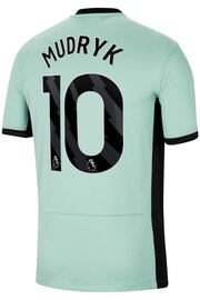 Nike Green Chelsea Third Stadium Shirt 2023-24 - Mudryk 10 - Image 3 of 3