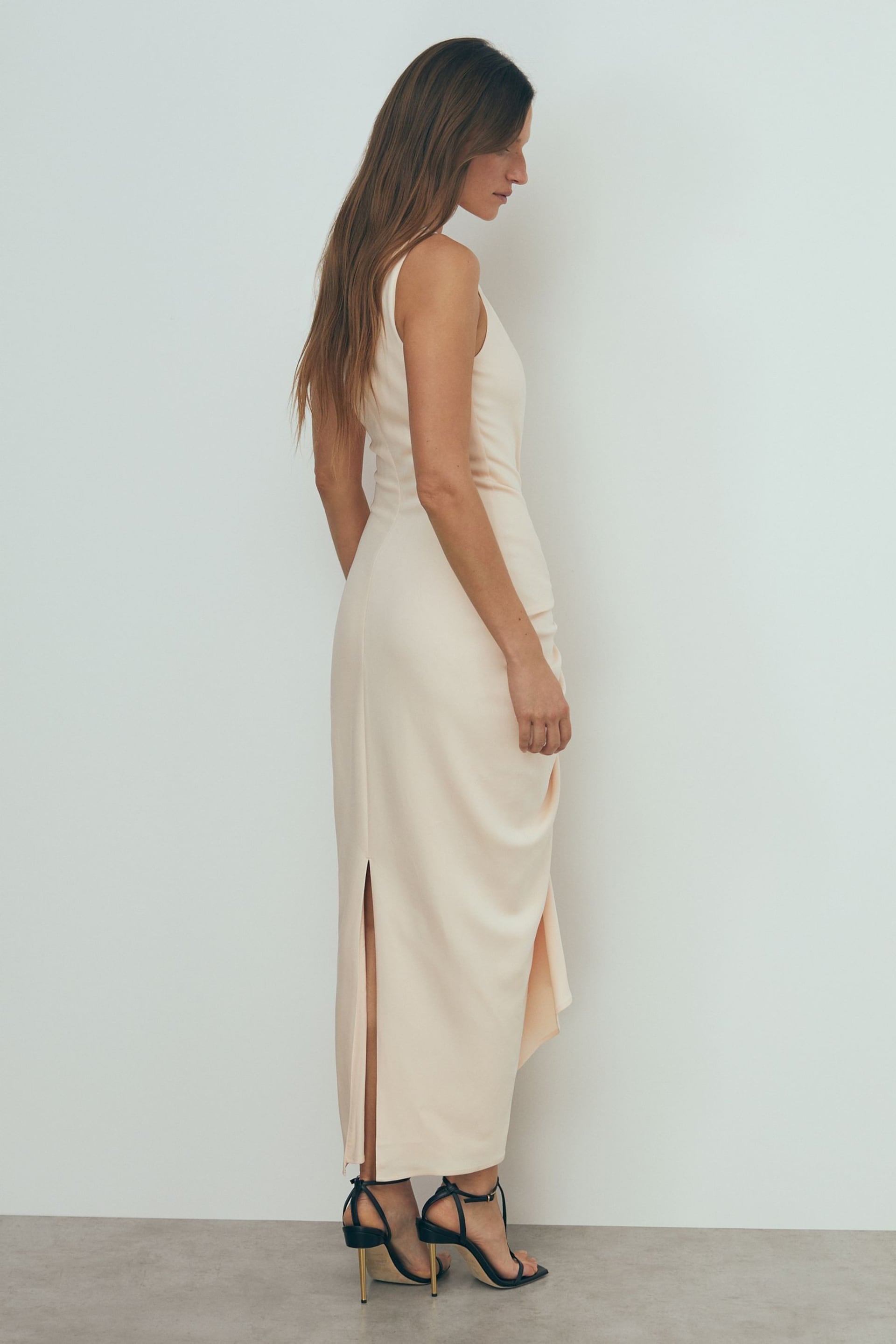 Reiss Blush Felicity Ruched Bodycon Midi Dress - Image 5 of 6