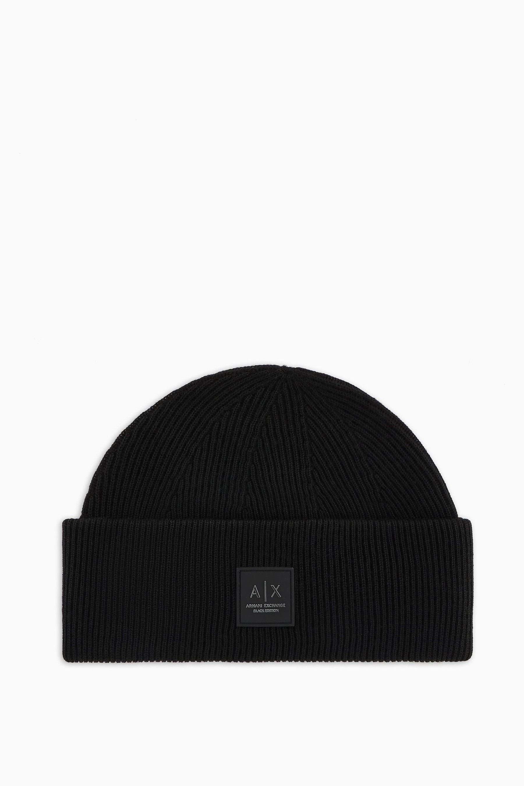 Buy Armani Exchange Logo Beanie Black Hat from the Next UK online shop