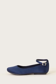 Monsoon Blue Ankle Strap Ballet Shoes - Image 1 of 3