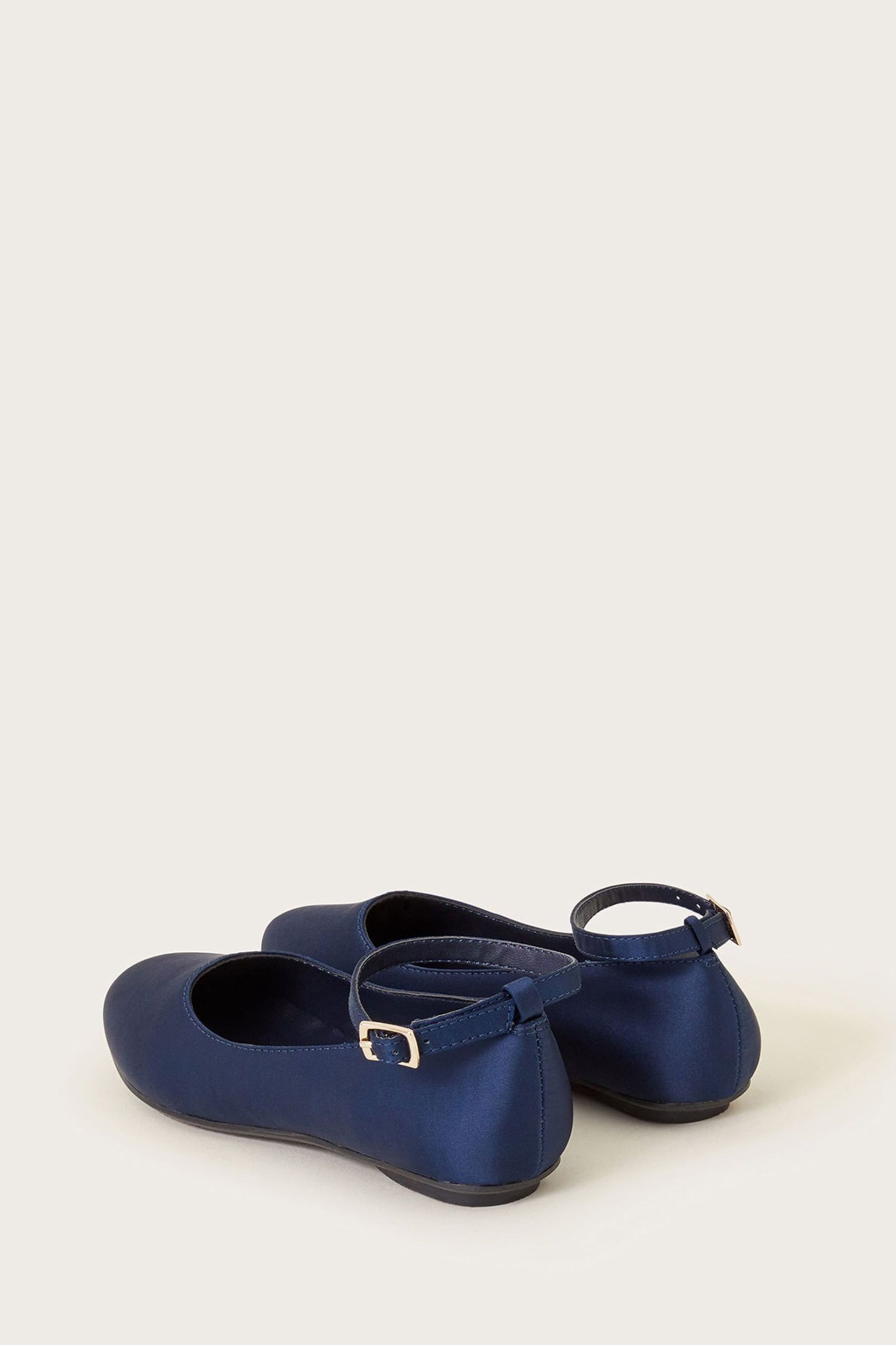 Monsoon Blue Ankle Strap Ballet Shoes - Image 3 of 3