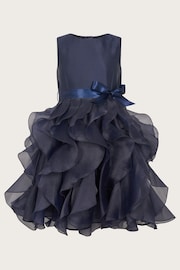 Monsoon Blue Duchess Twill Ruffle Dress - Image 1 of 3