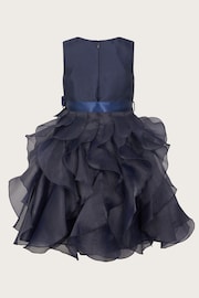 Monsoon Blue Duchess Twill Ruffle Dress - Image 2 of 3