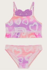 Monsoon Purple Tie Dye Heart Bikini Set - Image 1 of 3