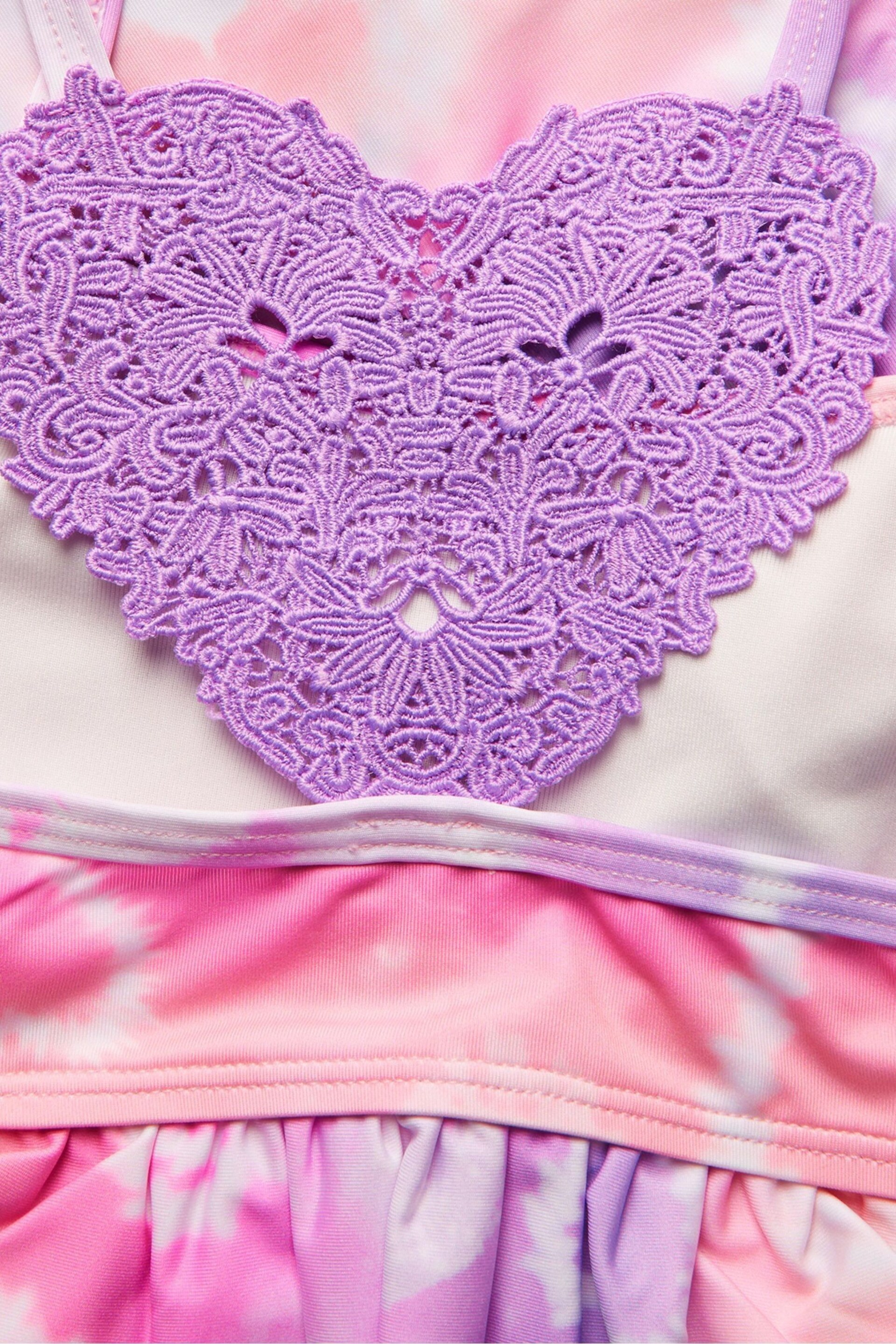 Monsoon Purple Tie Dye Heart Bikini Set - Image 3 of 3