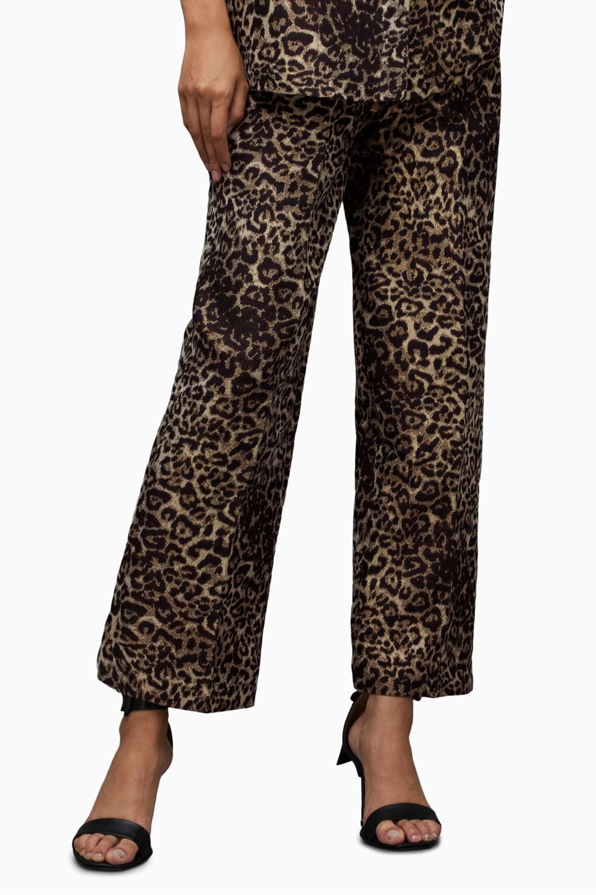 AllSaints Gold Jemi Leppo Trousers - Image 4 of 8