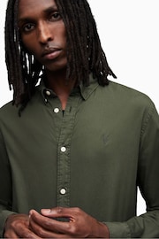 AllSaints Green Hawthorne Shirt - Image 4 of 5