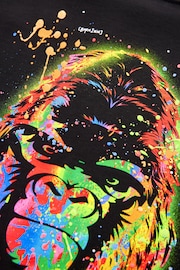 Black Rainbow Gorilla Relaxed Fit Short Sleeve Graphic T-Shirt (3-16yrs) - Image 3 of 3