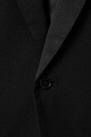 Reiss Black Knightsbridge B Teen Tuxedo Satin Single Breasted Blazer - Image 6 of 6