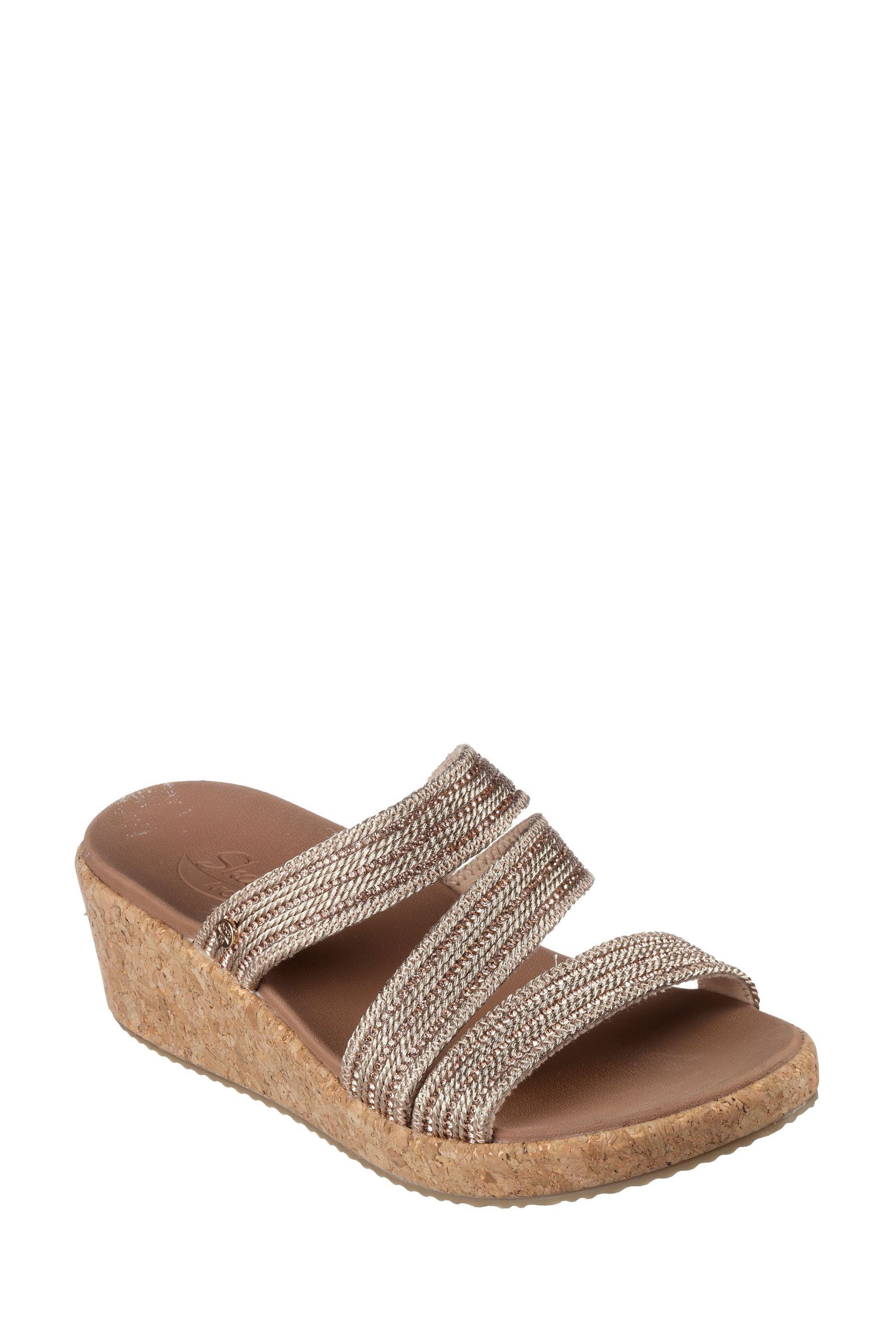 Rose gold skechers sandals shop