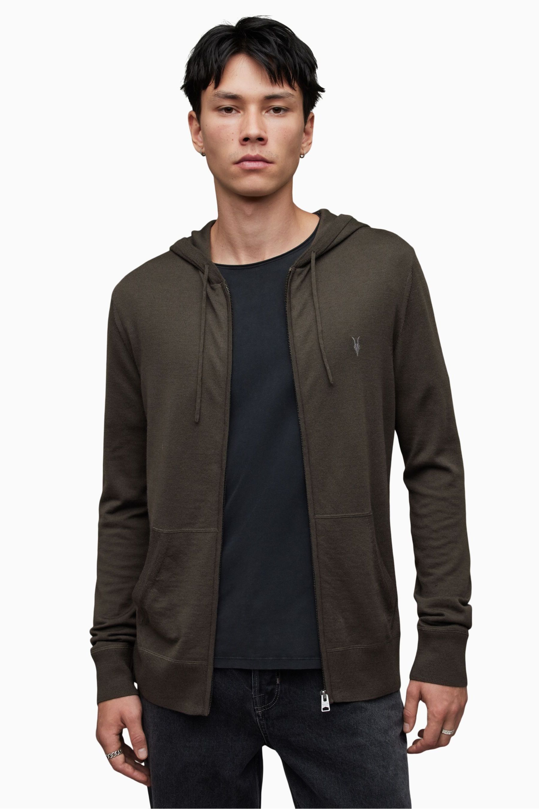Allsaints mode merino zip hoodie store