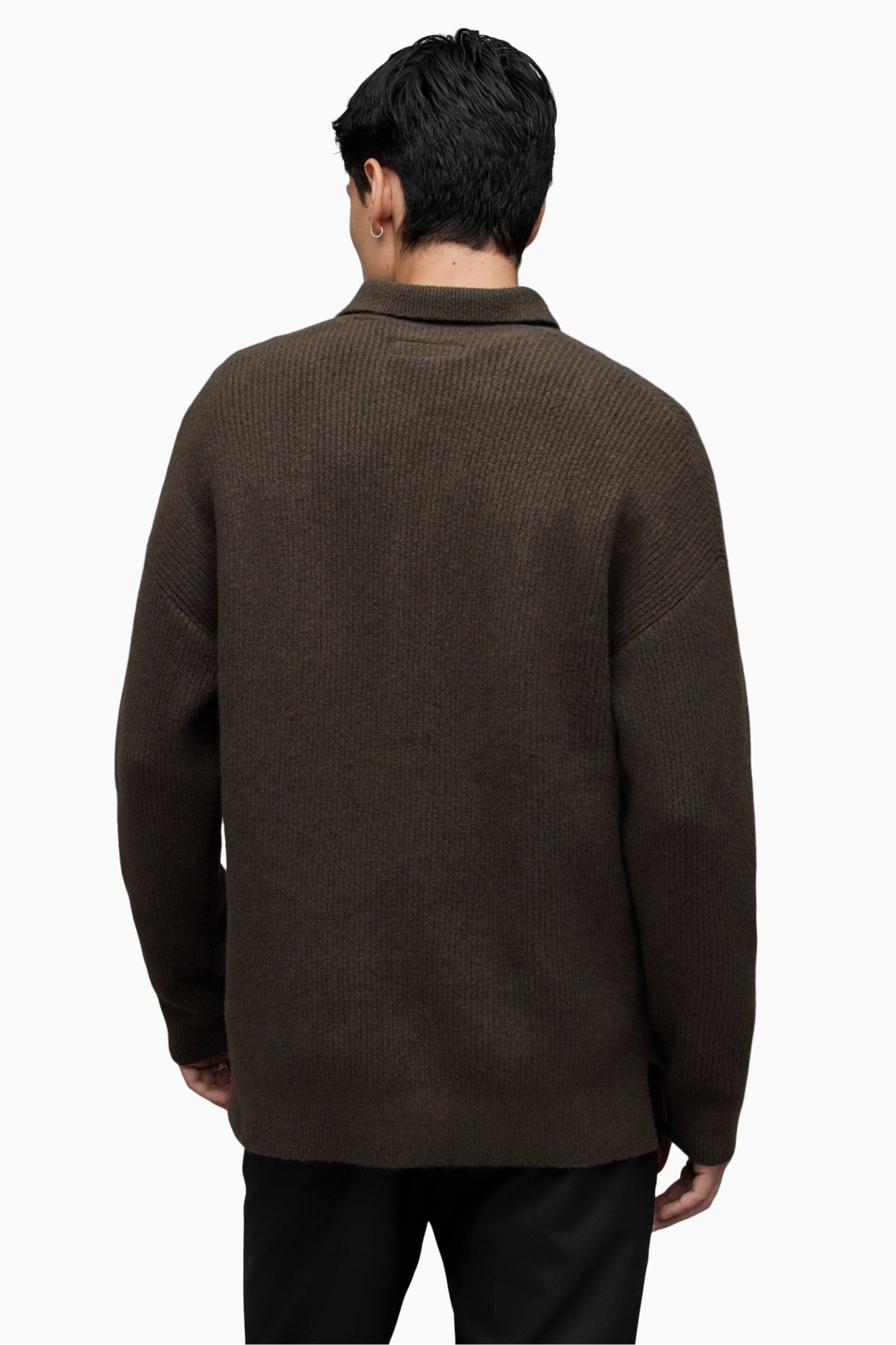 AllSaints Green Shapley Long Sleeve Sweatshirt - Image 3 of 7