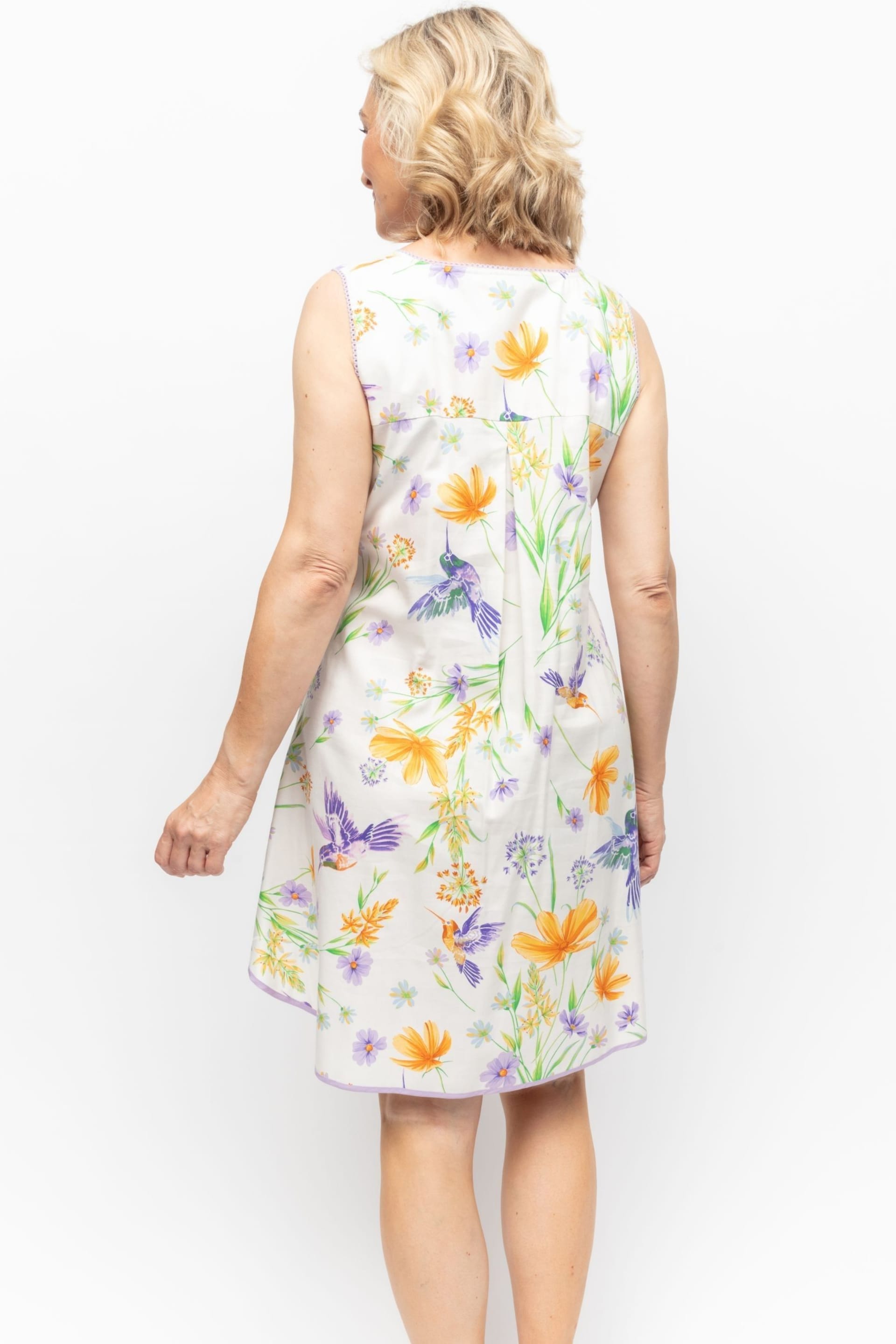 Nora Rose Cream Leaf Print Swing Nightdress - Image 2 of 4