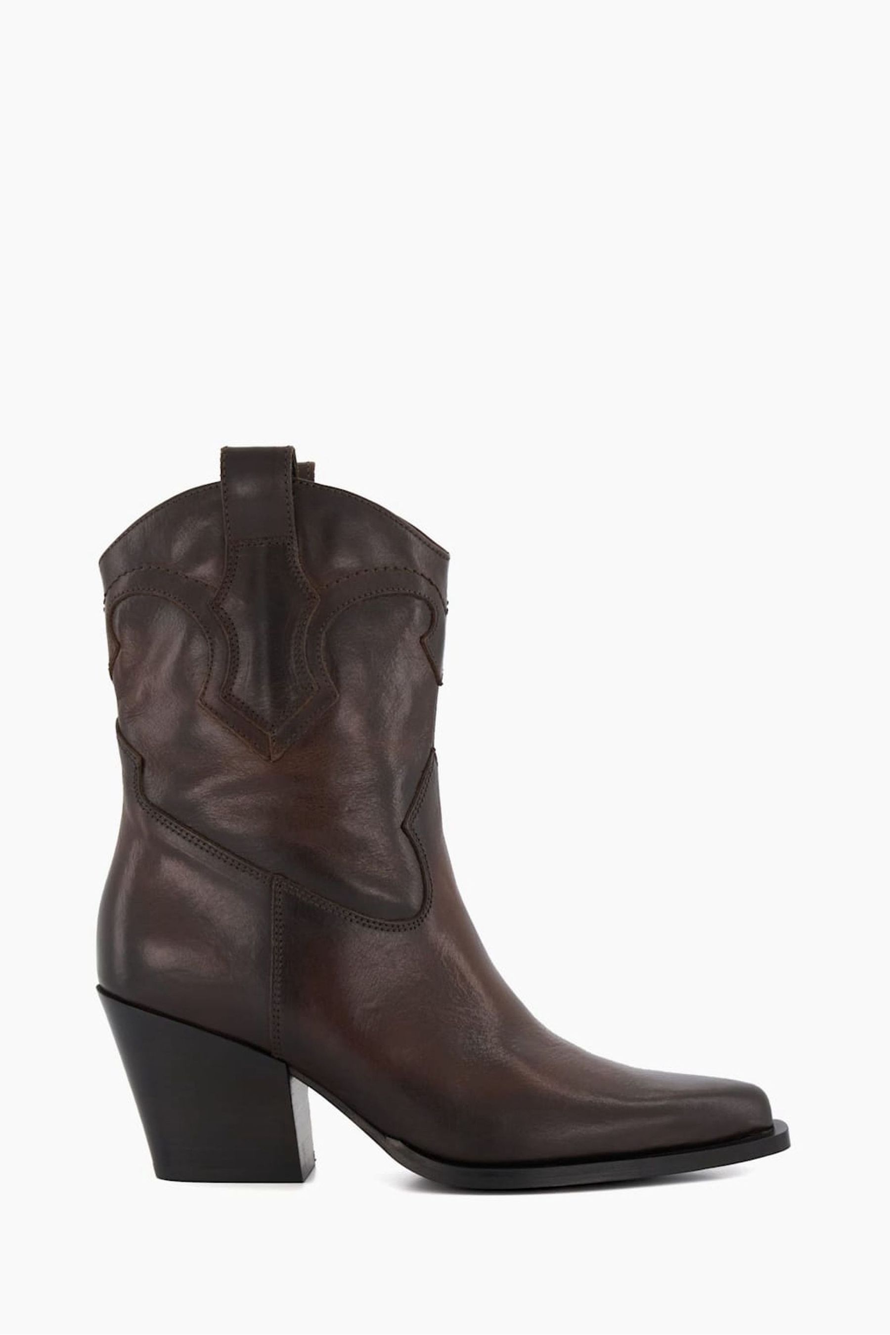 Buy Dune London Brown Ponty True Western Boots from Next Luxembourg