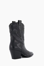 Dune London Black Ponty True Western Boots - Image 2 of 5