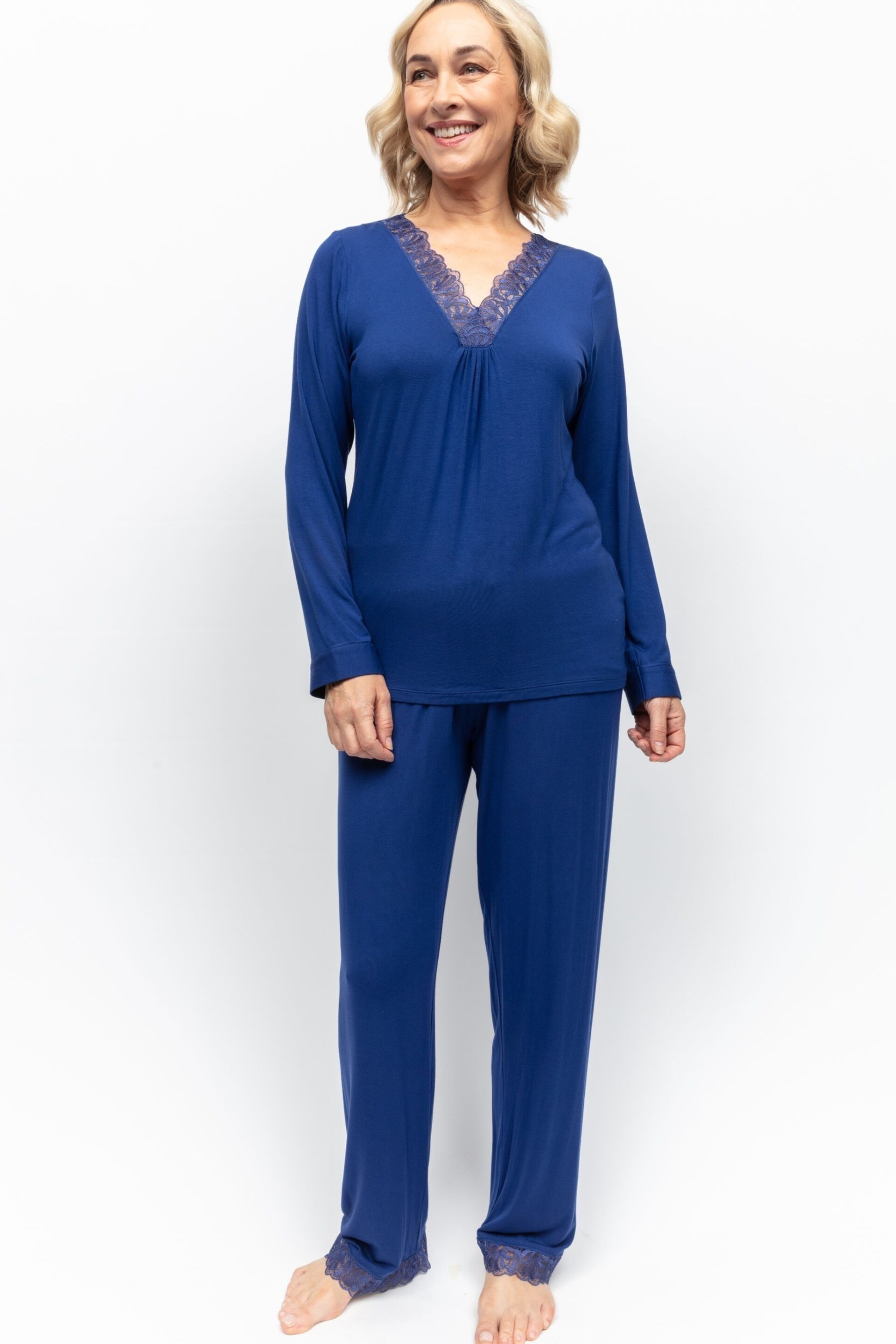 Nora Rose Blue Nora Rose Jersey Pyjama Set - Image 1 of 3