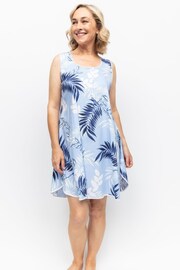 Nora Rose Blue Leaf Print Swing Nightdress - Image 2 of 4