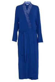 Nora Rose Light Blue Jersey Long Dressing Gown - Image 4 of 4