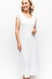 Nora Rose White Jersey Long Nightdress - Image 1 of 4