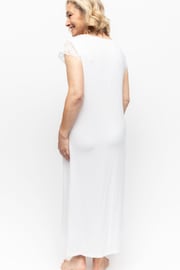 Nora Rose White Jersey Long Nightdress - Image 2 of 4