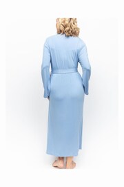 Nora Rose Blue Jersey Long Dressing Gown - Image 2 of 4