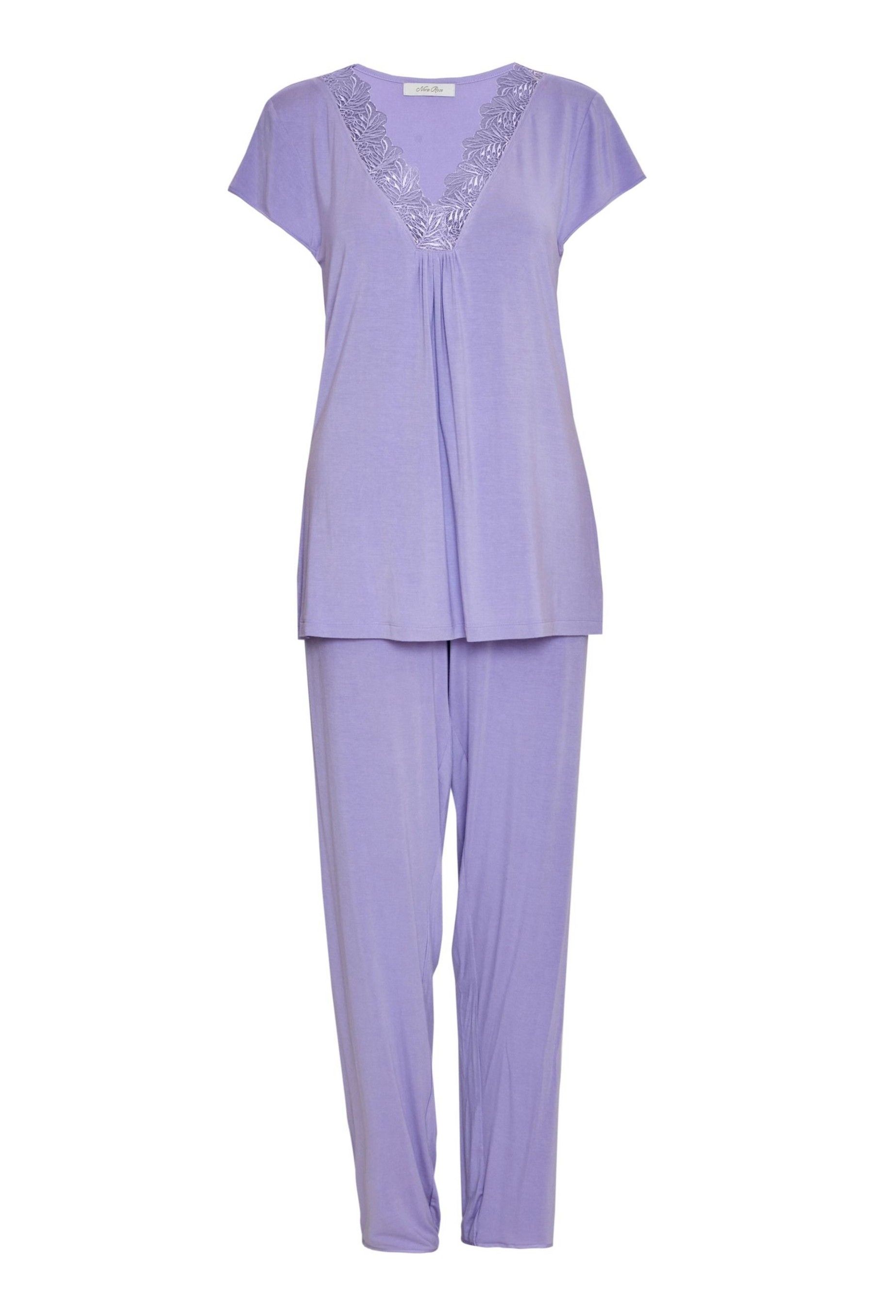 Buy Nora Rose Purple Nora Rose Jersey Pyjama Set from Next Lithuania