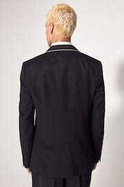 Black EDIT Trimmed Tuxedo Suit Jacket - Image 7 of 8