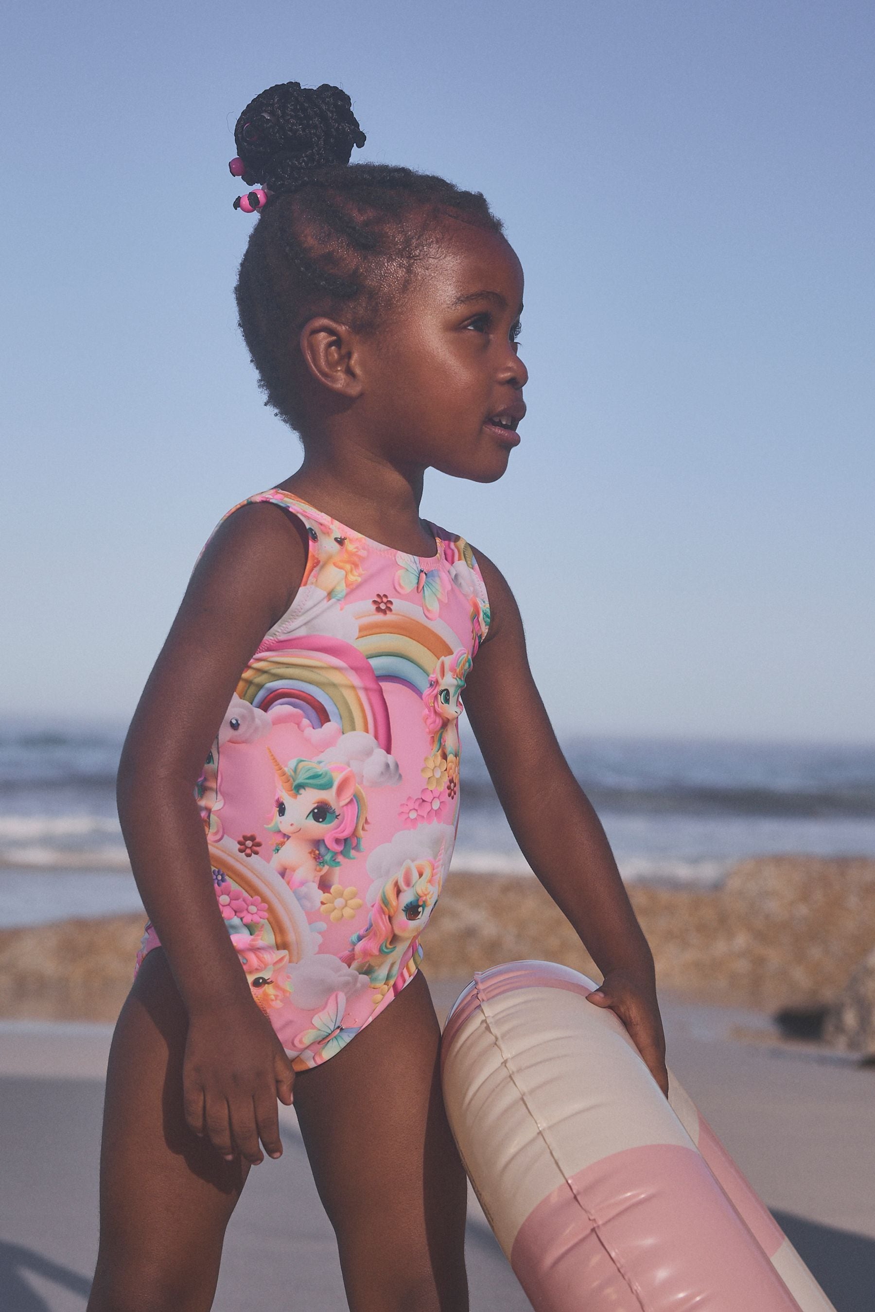 Pink Rainbow Unicorn Swimsuit 3mths 7yrs