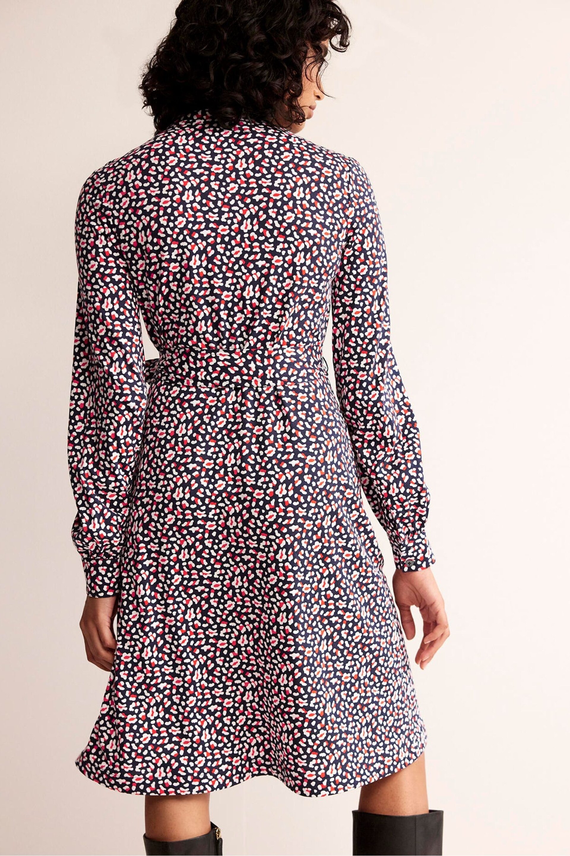 Boden Blue Petite Julia Jersey Shirt Dress - Image 2 of 5