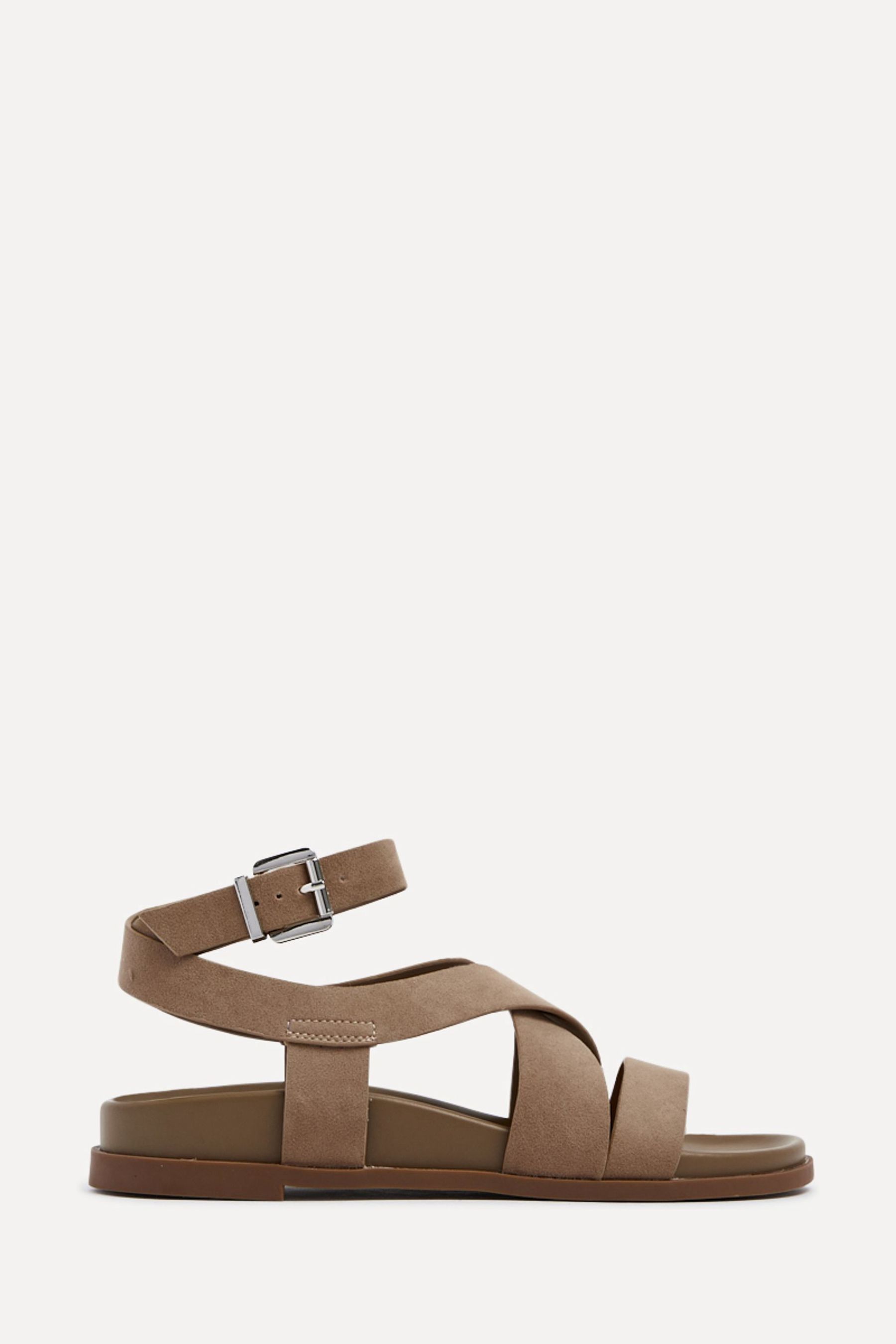 Nude strappy flat sandals hotsell
