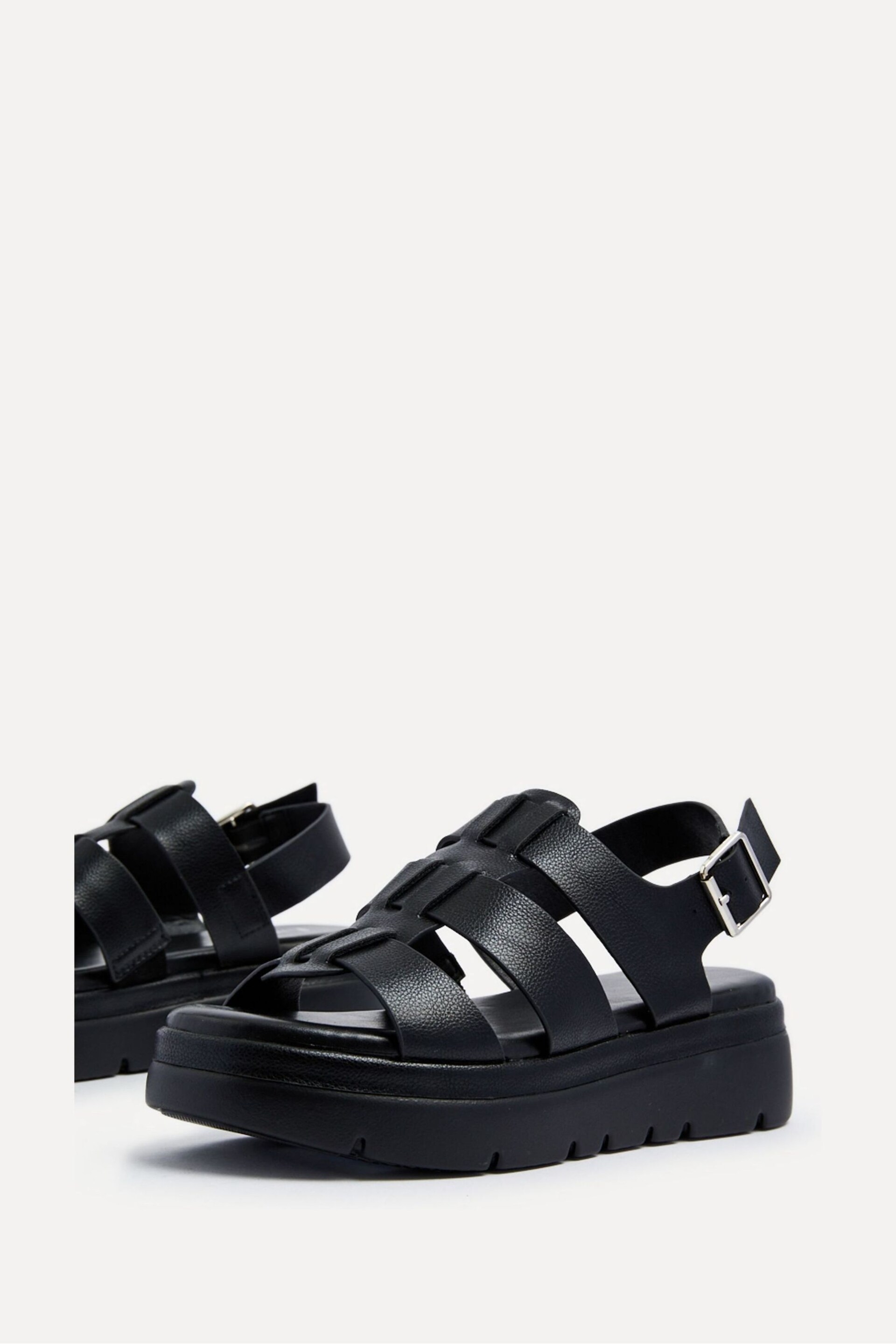 Linzi Black Boston Slingback Gladiator Sandals - Image 4 of 5