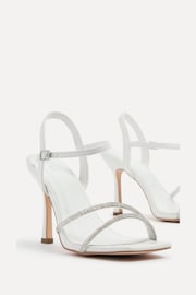 Linzi White Mesmerized Diamanté Embellished Strappy Heels - Image 4 of 5