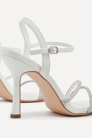 Linzi White Mesmerized Diamanté Embellished Strappy Heels - Image 5 of 5