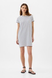 Gap White Crew Neck Short Sleeve Pocket T-Shirt Dress - Image 4 of 4