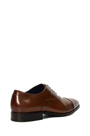 Dune London Brown Wide Fit Secrecy Blind Seam Toe Cap Oxford Shoes - Image 4 of 6