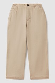 Reiss Stone Colter Junior Elasticated Waist Cotton Blend Trousers - Image 2 of 4